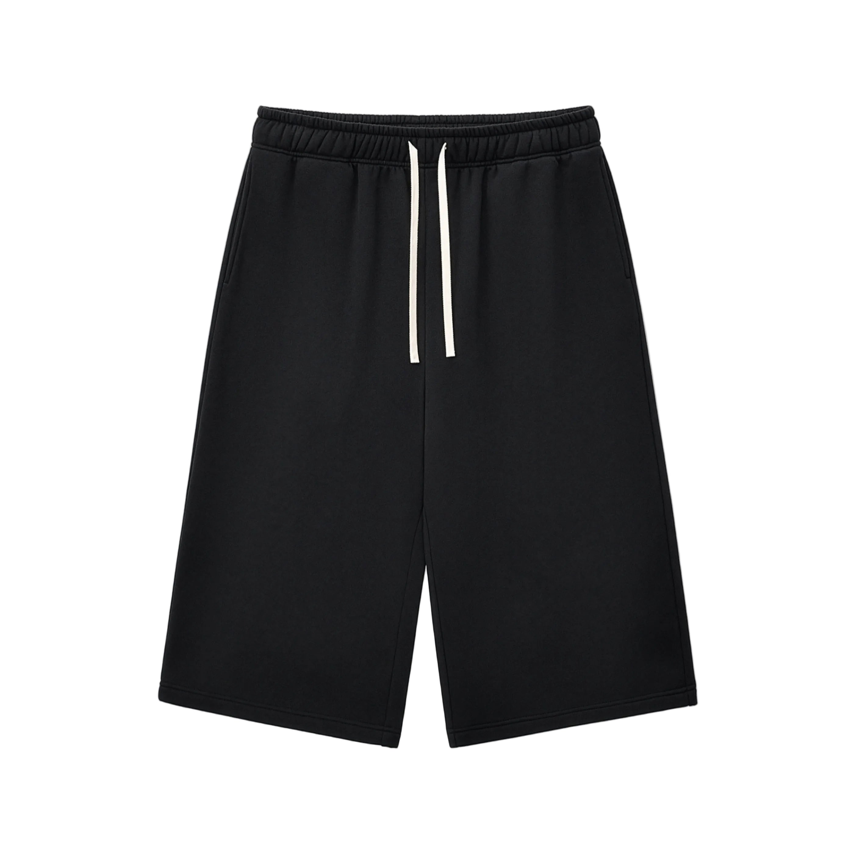 #color_Black shorts with a logo on a white background