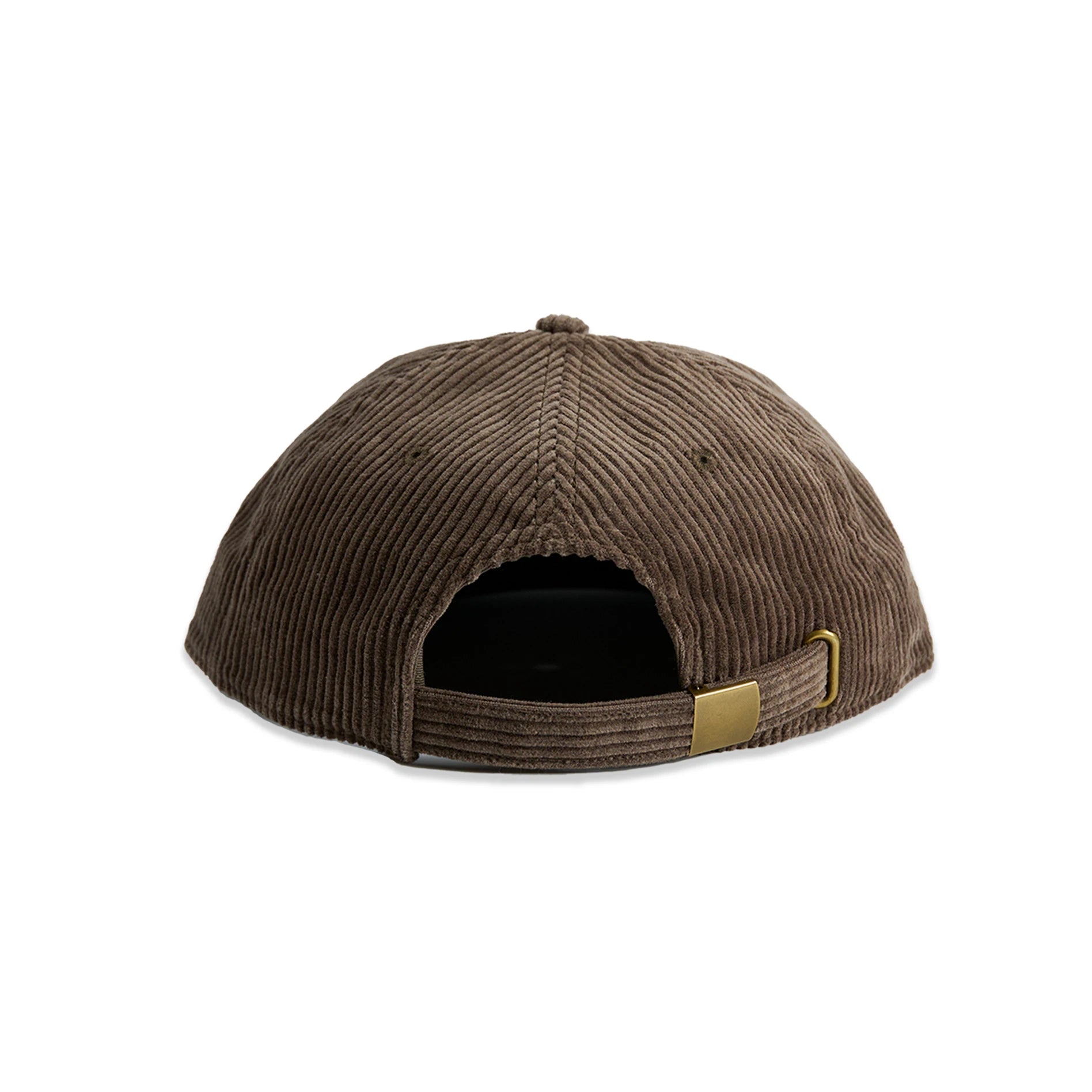 The backside of the brown hat