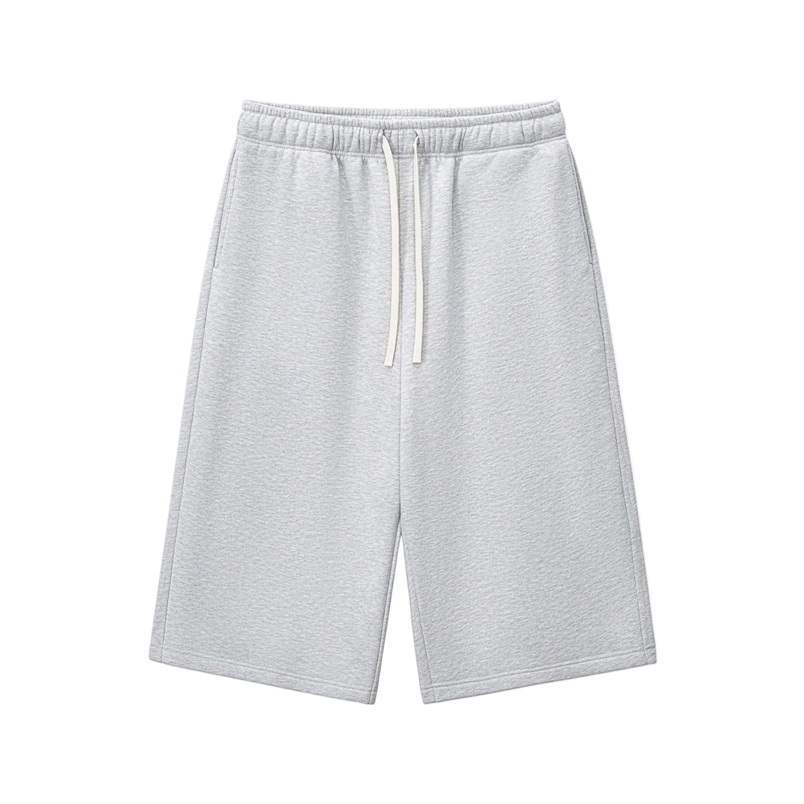 #color_Flower Gray sweatpants with a drawstring on a white background